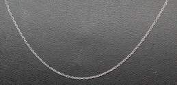 10K White Gold Chain Necklace - 0.5g