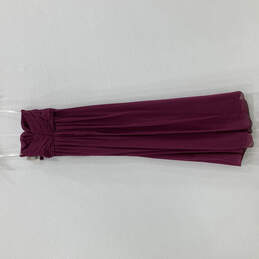 NWT Womens Purple Strapless Chiffon Bodice Ball Gown Maxi Dress Size 8 alternative image