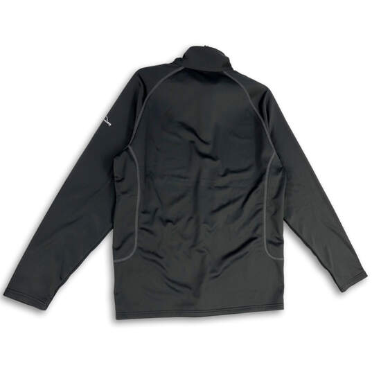 NWT Womens Black Quater Zip Mock Neck Pullover Jacket Size Large image number 2
