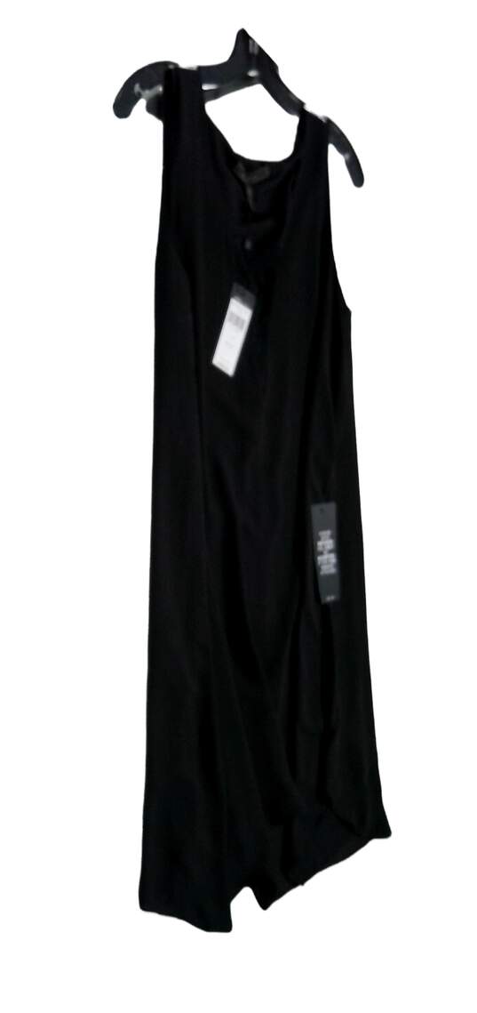 NWT Womens Black Sleeveless V Neck Shift Dress Size Medium image number 1