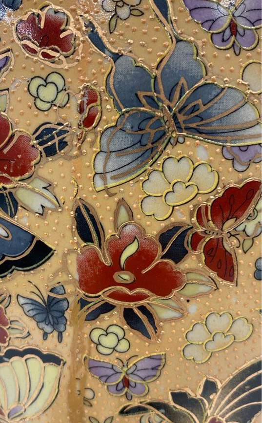 Oriental Ceramic Floor Vase 23.5 Inch Tall Chinoiserie Floor Vase image number 7