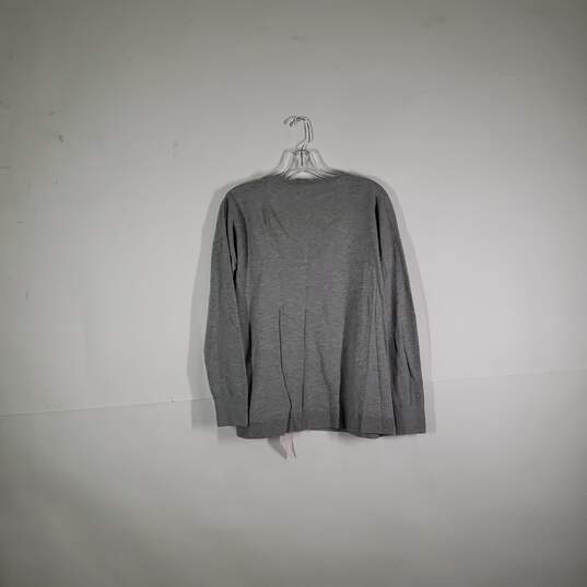 Womens Heather Drawstring Long Sleeve Sweatshirt Size Medium image number 2