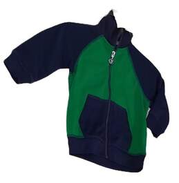 Okie Dokie Boys Green Long Sleeve Mock Neck Full Zip Jacket Size 12-18m alternative image