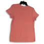 Womens Pink Short Sleeve Crew Neck Regular Fit Pullover T-Shirt Size Large image number 2