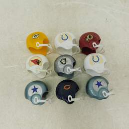Lot Of 9 NFL Micro Mini Football Helmets Assorted Vending Gumball