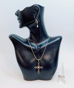 925 Pearl & Peridot Artisan Jewelry 23.3g