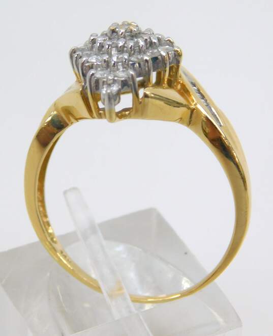 14K Yellow Gold 0.49 CTTW Round & Baguette Diamond Ring 3.7g image number 6