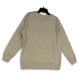 NWT Womens Ivory Graphic Crew Neck Long Sleeve Pullover Sweatshirt Size S alternative image