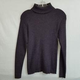Vintage Pendleton dark purple wool turtleneck sweater women's 38 made in USA