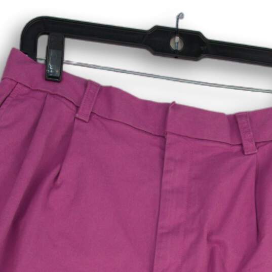 NWT Gap Womens Purple Pleated Elastic Waist Regular Fit Chino Shorts Size 14T image number 3