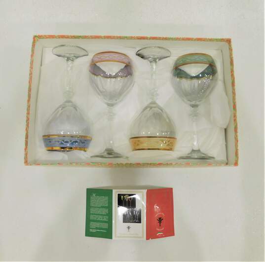 Cristalleria Fratelli Fumo Wine Glasses Set of 4 Made In Italy image number 2