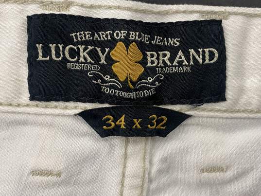 Lucky Brand White Jeans - Size Medium image number 6