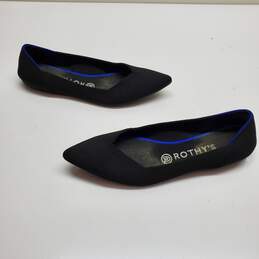 WOMEN'S ROTHY'S 'THE POINT' BLACK BALLET FLATS SIZE 8.5