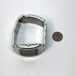 Designer Fossil FS- 4009 Silver-Tone Strap Rectangular Dial Wristwatch alternative image