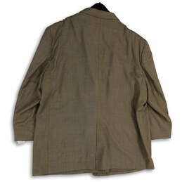 NWT Mens Tan Long Sleeve Notch Lapel Pockets Two Button Blazer Size 60L/58W alternative image