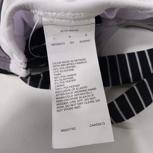 Women's Nike Gray/Black/White Swimsuit Size L image number 3