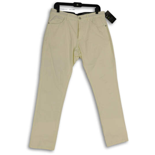NWT Nike White Flat Front 5-Pocket Design Straight Leg Chino Pants Size 32X30 image number 1