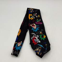 Looney Tunes Mens Multicolor Cartoon Print Pointed Adjustable Neck Tie 56" alternative image