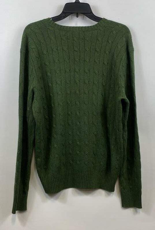 Polo Ralph Lauren Green V-Neck Sweater - Size Large image number 2