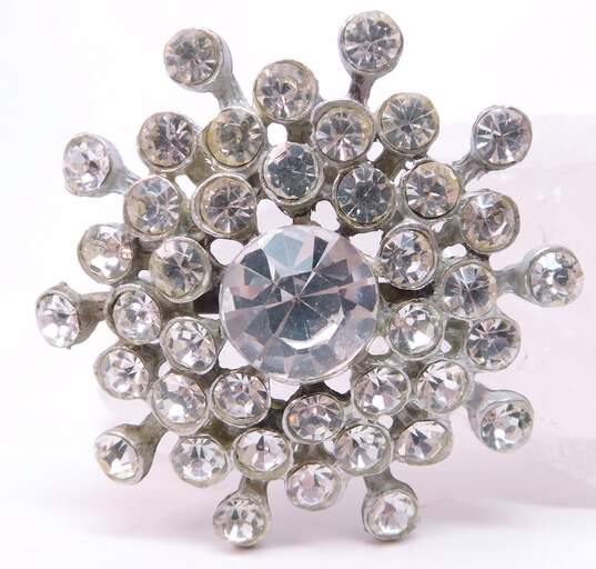 VNTG Icy Clear Rhinestone Brooch Variety 63.3g image number 7