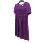Burberry London Purple Knee-Length Women's Dress Size 8 with COA image number 2
