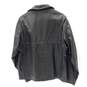 Men's Black Eddie Bauer Leather Jacket Size M image number 3