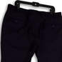 Mens Black Flat Front Slash Pockets Straight Leg Ankle Pants Size 38x30 image number 4
