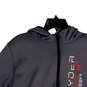 Womens Gray Long Sleeve Hooded Welt Pocket Full-Zip Jacket Size Large image number 3
