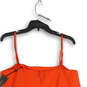 NWT Womens Orange Ruffle Strapless Back Zip Short Mini Dress Size 12 image number 4
