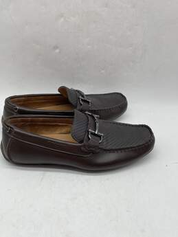 Mens Brown Leather Horsebit Moc Toe Slip On Loafer Shoes Sz 8 M W-0545843-E