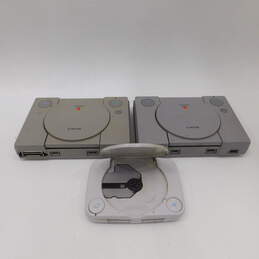 2 Sony PlayStation PS1 + 1 PSOne Consoles For Parts Or Repair