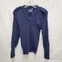 Citadel MN's 100% Virgin Wool Blue Ribbed Military Pullover Size 6 US image number 1
