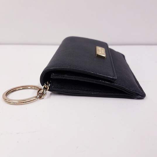 Kate Spade Saffiano Leather Keychain Card Holder Black image number 3