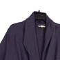 Womens Purple Collared Long Sleeve Open Front Cardigan Sweater Size XL image number 3