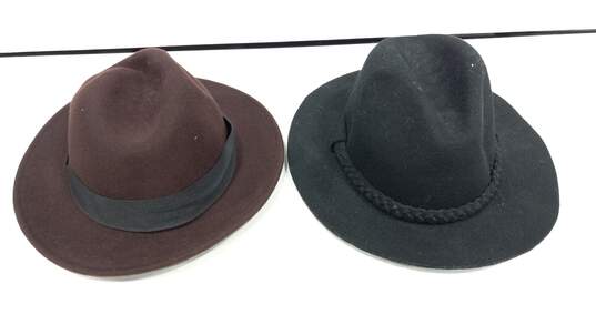 Bundle of 2 Assorted Women's Wool Felt Hats image number 1