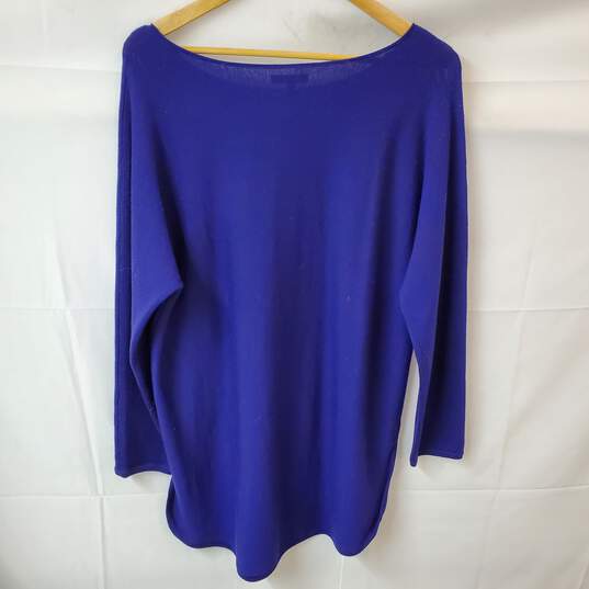 Eileen Fisher Purple Blue Sweater Long Sleeve in Size XL image number 3