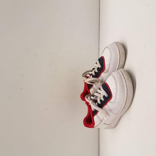 Nike Force 1 White Red Blue Trainers  9C image number 3