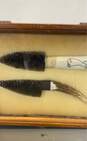 Black Obsidian Arrowhead Tools Hand Carved Native American Sculpture Traditional image number 4