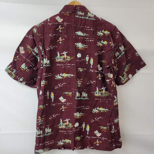 Vintage Julka & Sons Travel Scenes Multicolor Short Sleeve Button-Up Shirt M image number 2