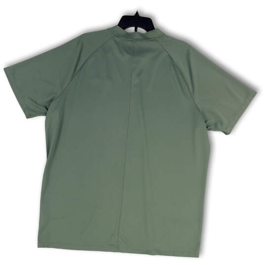 Mens Green Collared Short Sleeve Stretch Pullover Golf Polo Shirt Size XXL image number 2