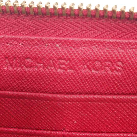 Michael Kors Jet Set Red Leather Wallet image number 5