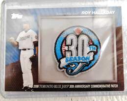 2010 HOF Roy Halladay Topps Manufactured Commemorative Patch Toronto Blue Jays