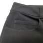 Womens Black Embroidered Pockets Flat Front Straight Leg Trouser Pants Sz 2 image number 4
