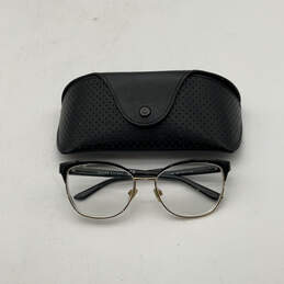 Womens RL 5099 Black Gold Clear Lens Full Rim Cat Eye Eyeglasses With Case