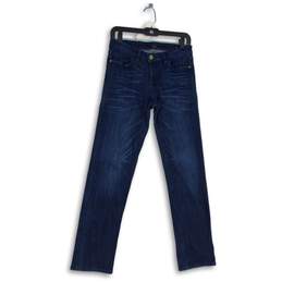Tommy Hilfiger Womens Blue Denim Dark Wash 5-Pocket Design Straight Jeans Size 6