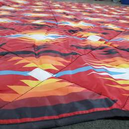 Pendleton Outdoor Packable Blanket 60"x72" in Southwestern Red Orange Print alternative image