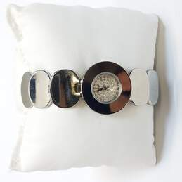 NIB Lorus Circluar Silver Tone W/ Crystal Dial Bracelet Watch