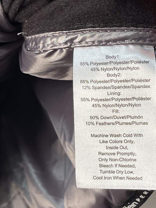 Calvin Klein Womens Dark Gray Metallic  Puffed Jacket Size L image number 5