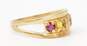 10K Yellow Gold Simulated Birthstone Mother's Ring 2.0g image number 3