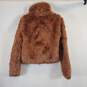 Abercrombie & Fitch Women Brown Faux Fur Coat S NWT image number 2